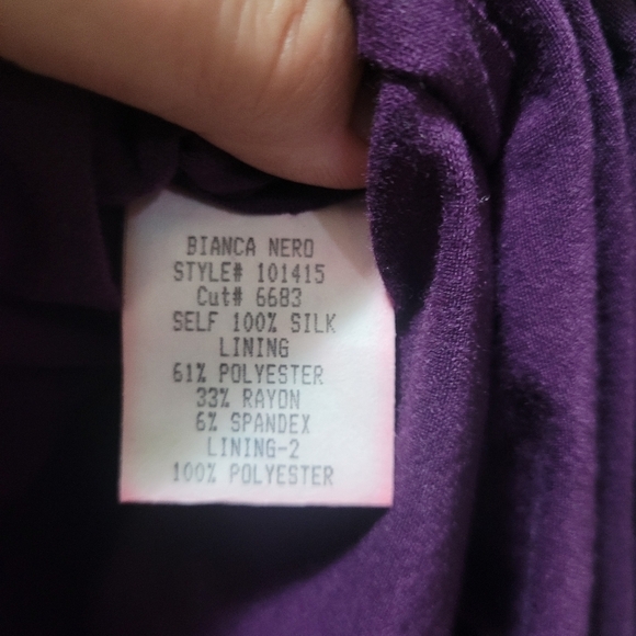 Maria Bianca Nero plum silk dress Size L - Picture 9 of 9